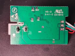 Back of ZENGEE LED Controller PCB Back of ZENGEE smart LED controller PCB with visible traces and markings.