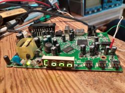 Tuner PCB with LED display showing Conn