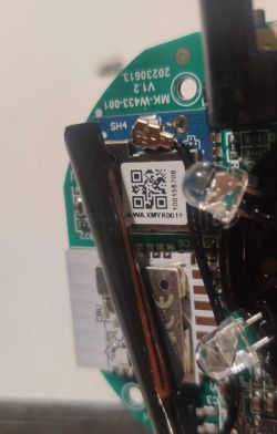 Close-up of a circuit board module with electronic components.