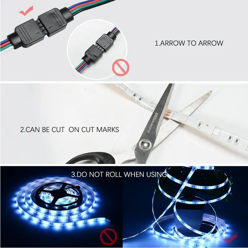 RGB LED strip with IR remote control and WiFi - MWIR-RGB Magic Home Pro