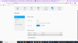 Zrzut ekranu z interfejsu MyCloud PR4100 z informacjami o stanie RAID