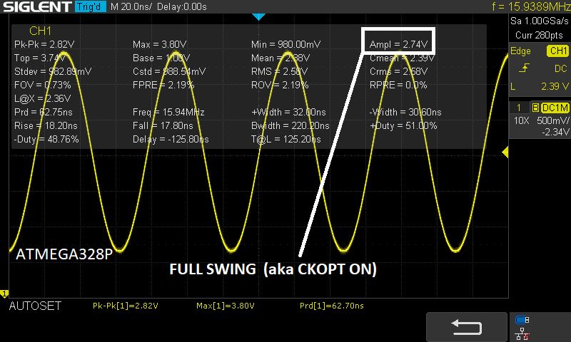 Jak ustawić fusebity dla ATmega168P/328P z zewn. oscylatorem 16MHz?