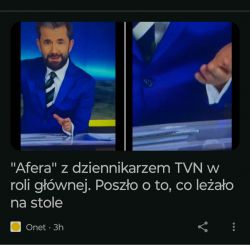 Zrzut ekranu artykułu Afera z dziennikarzem TVN