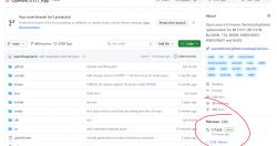 Screenshot of a GitHub repository showing file and release information.