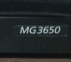 Zbliżenie na napis MG3650 na drukarce Canon.