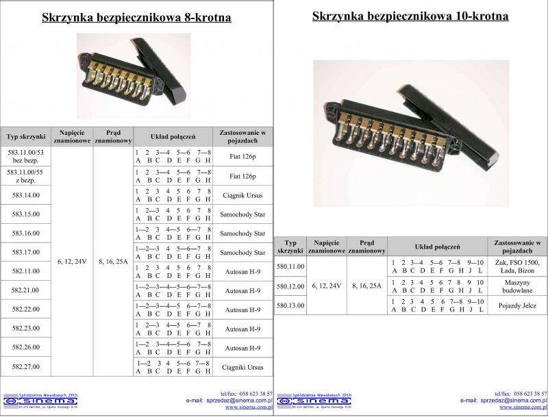 Szukam skrzynki bezpiecznikowej - 10 pojedynczych miejsc, bez mostków