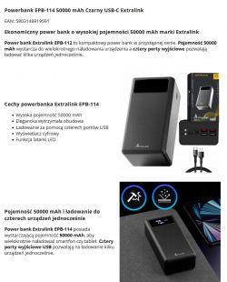 Krótki test pojemności powerbankow Extralink EPB-067B 10Ah i EPB-114 50Ah