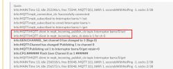 Screenshot of a log with a highlighted section in a red box.