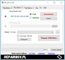 PsFirm - Pobieranie oprogramowania dla PS3, PS4, PS5 do instalacji systemu