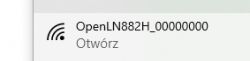Verbindung zum OpenLN882H-WLAN-Netzwerk Screenshot der WLAN-Verbindung zum OpenLN882H-Netzwerk.