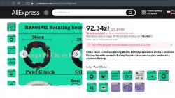 Zrzut ekranu strony produktu AliExpress z częścią do ebike'a