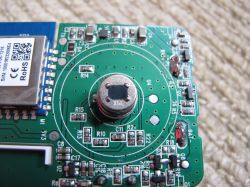 XR3 Module with PIR Sensor on PCB Electronic module with components on a PCB, including XR3 chip and PIR sensor.