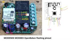 [BK7231N/CBU] Sterownik rolet Modemix MOD001 WiFi Tuya