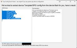 Device Configuration in Tuya Config Quick Viewer Screenshot from Tuya Config Quick Viewer showing device configuration.