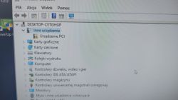 Menadżer urządzeń pokazujący brak rozpoznania urządzenia PCI