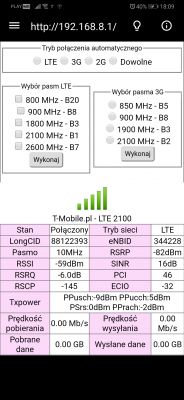 Huawei B535 - Antenna selection