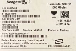 Seagate Barracuda 7200.11 1000Gbytes nie odpowiada - Odzyskiwanie danych z dysku