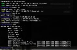 VOLT MPPT 20A: Odczyt danych Bluetooth na ZeroPi z USB nadajnik BT w systemie Linux