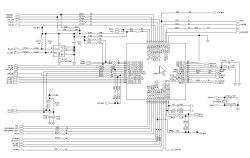 Fragment schematu elektronicznego z mikrokontrolerem CA6817 i układem EEPROM 24C02.