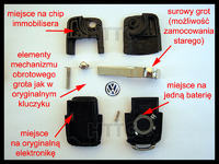 Skoda Felici - Przekładka pilota alarmu do "scyzoryka"