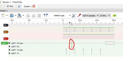 Screenshot from PulseView showing UART data.