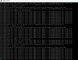 Screenshot of a terminal showing device connection logs to a Wi-Fi network.