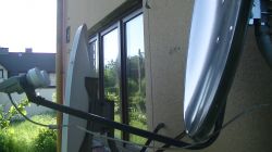 Nowa Czasza SAT 90 cm, konwerter monoblock 0,2 dB - brak odbioru, siła sygnału 0-60%