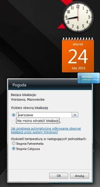Gadżet Pogodowy w Windows 7 nie wczytuje lokalizacji - jak naprawić?
