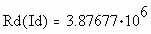 Calculating dynamic resistance using voltage and current values (U1, I1; U2, I2; U3, I3)