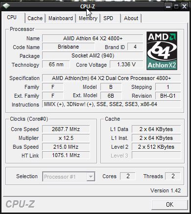 Podkręcanie procesora AMD X2 4600+