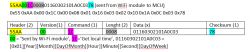 Wi-Fi Communication Frame Analysis Communication frame diagram between Wi-Fi module and MCU.