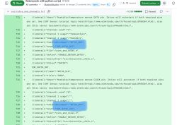 GitHub diff view showing roles_and_channels.txt with green added lines and highlighted SHT3X entries