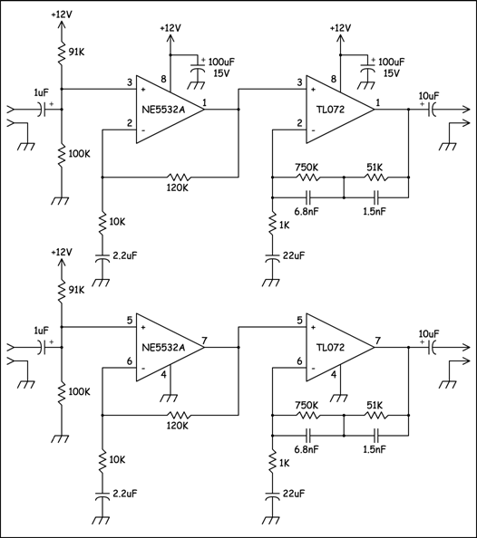 Dziwne zachowanie przedwzmacniacza na TL072 - elektroda.pl