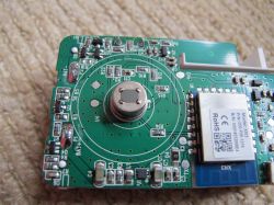 XR3 Module with PIR Sensor on PCB Close-up of XR3 module on a circuit board with a PIR sensor.