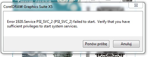 Corel X5 błąd instalacji. Instaluję wersję trial.