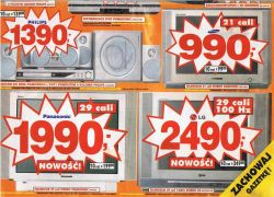 Reklama RTV z 2003 roku z telewizorami i zestawem kina domowego