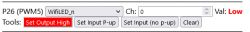 Screenshot of pin P26 configuration for a Tuya device.
