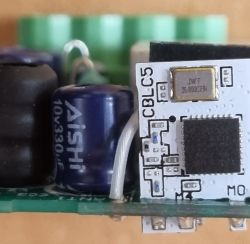 CBLC5 Module with Electronic Components Close-up of electronic module CBLC5 with visible components.