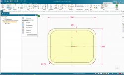 Interfejs oprogramowania Solid Edge z widokiem na projekt tacki.