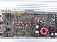 Wzmacniacz JBL GTO 4060 spalony rezystor