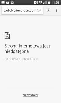 Linki goo.gl nie działają na Android 4.4.2, LG L65 (D280) - co robić?