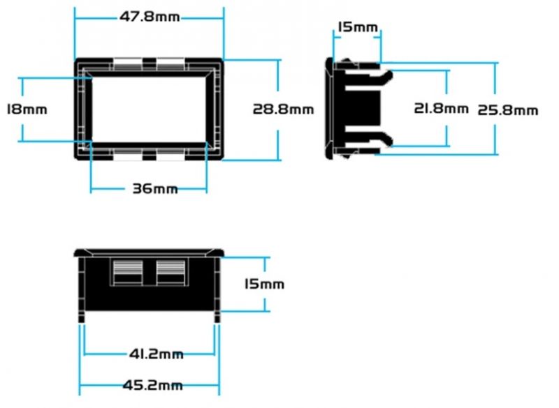 Panelowy woltomierz/amperomierz 100V/50A, kolejne wcielenie DSN-VC288