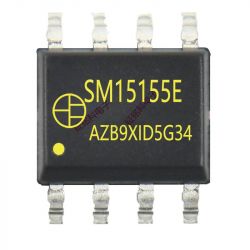 Integrated circuit with marking SM15155E with eight pins.
