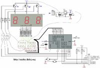 Attiny2313 - wyświetlacz 7 segmentowy na dwa napięcia.