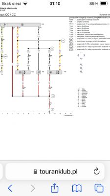 Schemat elektryczny wentylacji siedzenia w Passacie CC