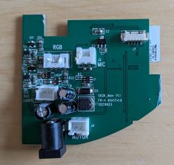 SK26 Projector Circuit Board Top view of an SK26 projector circuit board with component and connector labels.