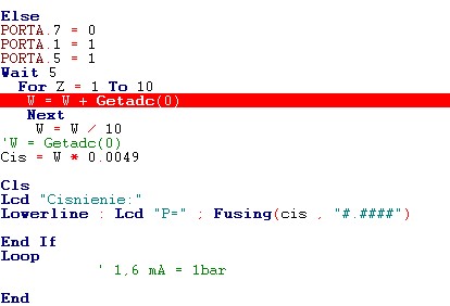 Bascom, Atmega16 - problem z adc