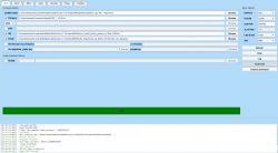 Software interface for microcontroller flashing with settings and logs.