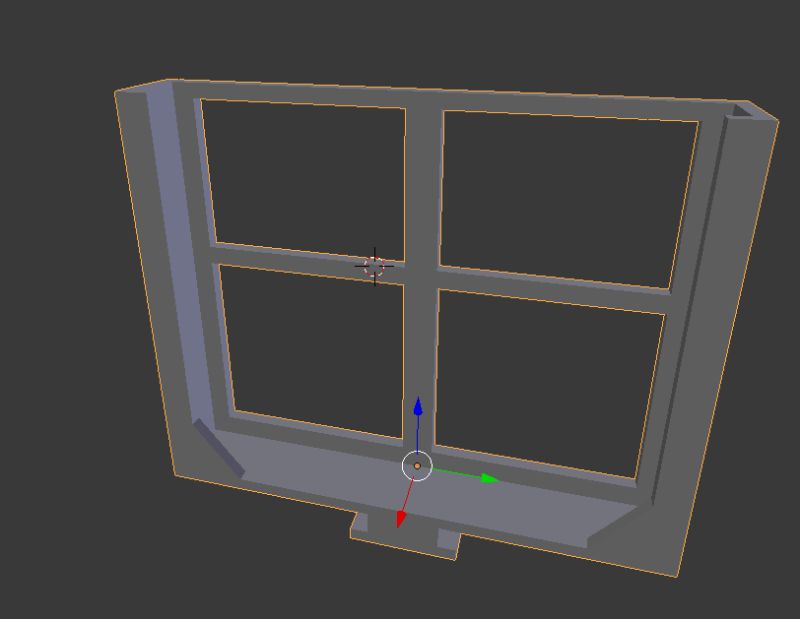3D model of a rectangular phone holder with inner grid and bottom clip.