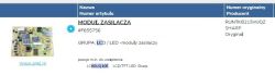 Moduł zasilacza RUNTKB215WJQZ do telewizora Sharp LC-60UQ10E
